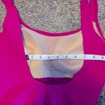 The Cove Vintage Le Women's 90s One Piece Swimsuit Hot Pink Ribbed high leg Photo 3