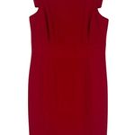 Anne Klein Sheath Dress Womens 10 Red Sleeveless Modest Classy Holiday Timeless Photo 0