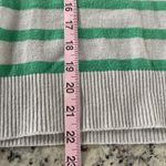 STITCHES + STRIPES Women's Striped Crewneck Sweater Size S Light Gray Green Knit Photo 6