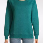 Time And Tru Green Pullover Sweatshirt Crewneck Long Sleeve Large Photo 0