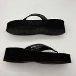 Rainbow Sandals Rainbows Women Sandals Black Swarovski Crystal Wedge Flip Flops XL 8.5-9.5 NEW Photo 5