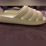 White Chunky Slides Size 10 Photo 1