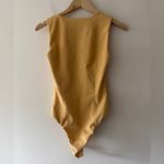 ZARA Yellow Bodysuit Sweetheart Neckline Metal Center Piece Photo 6