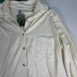 Peruvian Connection Peruvian‎ Connection Snow Drift Light Jersey Shirt Womens Size S Button Up Cream Photo 2