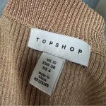 Topshop  cropped sleeveless Mock turtleneck metallic gold wool blend 6 sweater Photo 4