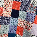 Lands' End Quilted Patchwork 3/4 Sleeve sweatshirt Top Blue Floral womens 1X Photo 5