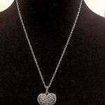 JUDITH JACK Sterling Silver Marcasite Encrusted Large Heart Locket RARE Black Photo 1