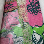 Lilly Pulitzer  Blooming Cocoon Sleeveless Shift Dress Pink Green Ric Rac Size 0 Photo 13