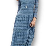 Sundance  Willow Lace Maxi Dress Dusty Blue Romantic Boho Prairie Size Large Photo 0