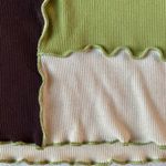 green cream and brown patchwork inverted seams color blocked tank top Size M Photo 3