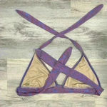 Victoria's Secret  Bikini Swimsuit Top Only Halter Tie Purple Red No Pads Size L Photo 5