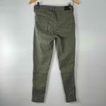 American Eagle Womens Olive Green Moto Zipper Cargo Gorpcore Pants US 2 Short Photo 8