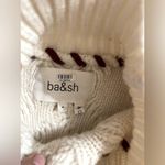 Ba&sh  Eba Turtleneck Cable Knit Wool Blend Pullover White Cream Red Size M Photo 9