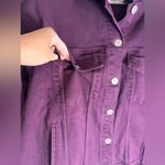 3x1 Oversized Classic Burgundy Denim Jacket Size S Photo 3