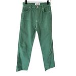 Reformation  Cowboy High Rise Straight Jeans in Green Photo 3