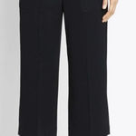 Vince Belted Cropped Trouser Pants Navy Blue Size 4 Photo 0