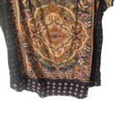 Lucky Brand Lucky‎ Brand Women Plus Size 1X Boho Medallion Persian Short Sleeve Shirt Photo 3