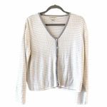 Sigrid Olsen  Sport‎ White Gray Striped Cardigan L Photo 0