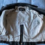 Guess Black Leather Biker Jacket Photo 7