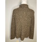 Charter Club  Wool Blend Sweater P SM Brown Cardigan Fisherman Nordic Fair Isle Photo 5