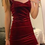 Forever 21 Red Velvet Bodycon Dress Photo 0