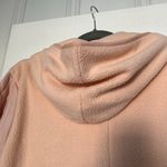 Adidas Essentials Golden Logo Sherpa Fleece Hoodie Blush Gold NWT Photo 5