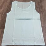 None Satin Tank Top Blouse Blue Size Small Photo 0