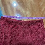 Loft  Lace Skirt Lined Red size 2 Photo 5