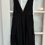 Topshop Kate Moss x Iconic Black Deep V-Neck Gauze Party Cocktail Dress Size 6 Photo 0