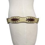 Vintage Nocona Exotic Lizard Inlay Leather Western Belt Size 38 Pre Photo 3
