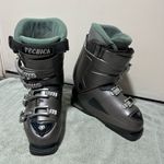 Women Tecnica Dark Gray Ski Boots with Metallic Buckles size 6 Photo 0