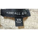 Kendall + Kylie  Square Tie Neck Crop Top Cream Smocked Size XS Extra Small Photo 3