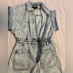 BLANK NYC Revolve X Faded Acid Wash Time Zone Slouchy Denim Romper - Small Photo 7