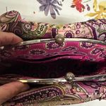 Vera Bradley Eloise Very Berry Paisley Floral Quilted Kiss Lock Shoulder toteBag Photo 9