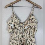 Storia Vici Cream Floral Ruffle Maxi Sundress size Medium Photo 5