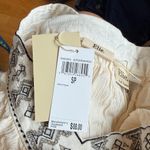 Elie Tahari NWT Boho Embroidered Blouse Square Collar Top Buttercream S/P Photo 5