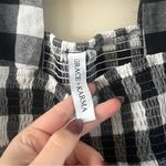 Black Square Neck Puff Sleeve Smocked Top Size XL Photo 3