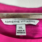 Adrienne Vittadini Womens Tank Top XXL Pink Sheer Hem Barbiecore Romantic Resort Photo 2
