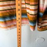 Eddie Bauer Eddie‎ Bauer Fleece Pullover Striped Quarter Zip Pink Blue Brown Western Aztec Photo 4