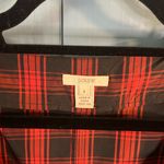 J.Crew Eliza Red & Black Plaid 100% Silk Taffeta Jewel Blouse | Women’s Size 4 Photo 2