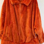 Old Navy NWT  Burnt Orange Cozy Teddy Sherpa Zip Lounge Jacket Photo 2
