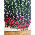 SABINA MUSAYEV Black Red Floral Front Twist Cutout Selina Dress size Medium Photo 12
