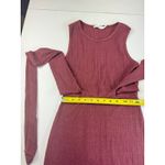 Lush Clothing Lush Womens Dress Tie Waist Ribbed Sleeveless Burgundy Knit‎ Bodycon Small Photo 7