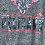 Nba  Pelicans New Orleans Ladies Size XL V-Neck Short Sleeve Gray w/Red &… Photo 2