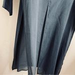 Eileen Fisher  Silk Crepe Sheer Tunic Dress Side Slits size M Photo 10