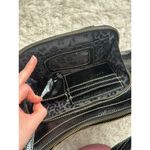 Perlina Vintage  Patent Leather Purse Shoulder Bag Black Pockets Shiny Zip Casual Photo 7