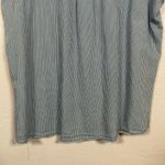 Lane Bryant  Women Plus Size 20 Striped Denim Blouse Button Front Ruffle Cotton Photo 6