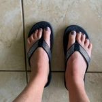 Vionic Bionic Black Flip Flop with white stones & cloth tongue size 8 Photo 8