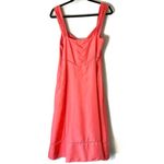 BCBGMAXAZRIA  Peach Orange 100% Silk Midi Slip Dress Size 12 Photo 3