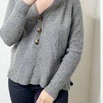 Madewell  Lyle Knit Natural Gray Merino Wool Blend Henley Pullover Sweater Small Photo 1